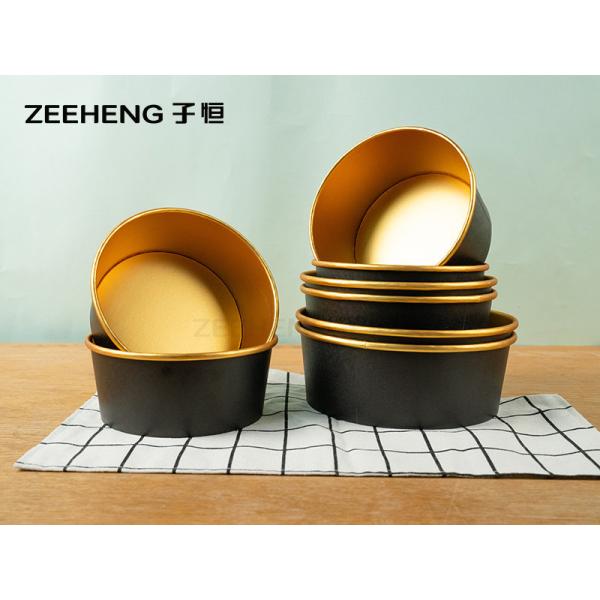 ブラックゴールドフォイル紙 食品碗 多用途で使い捨て
