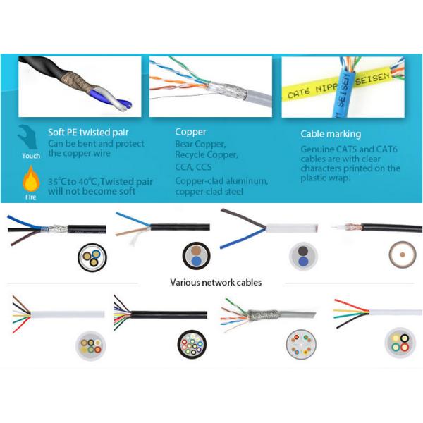 305 m / roll UTP Cat5 4 Pairs 23 / 24 Awg Wire CCAU BC CCA CCS Material