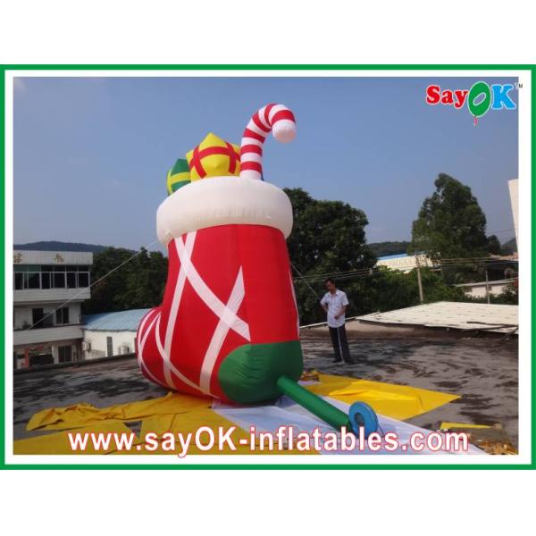 Red  Inflatable Holiday Decoration Christmas Socks Customized