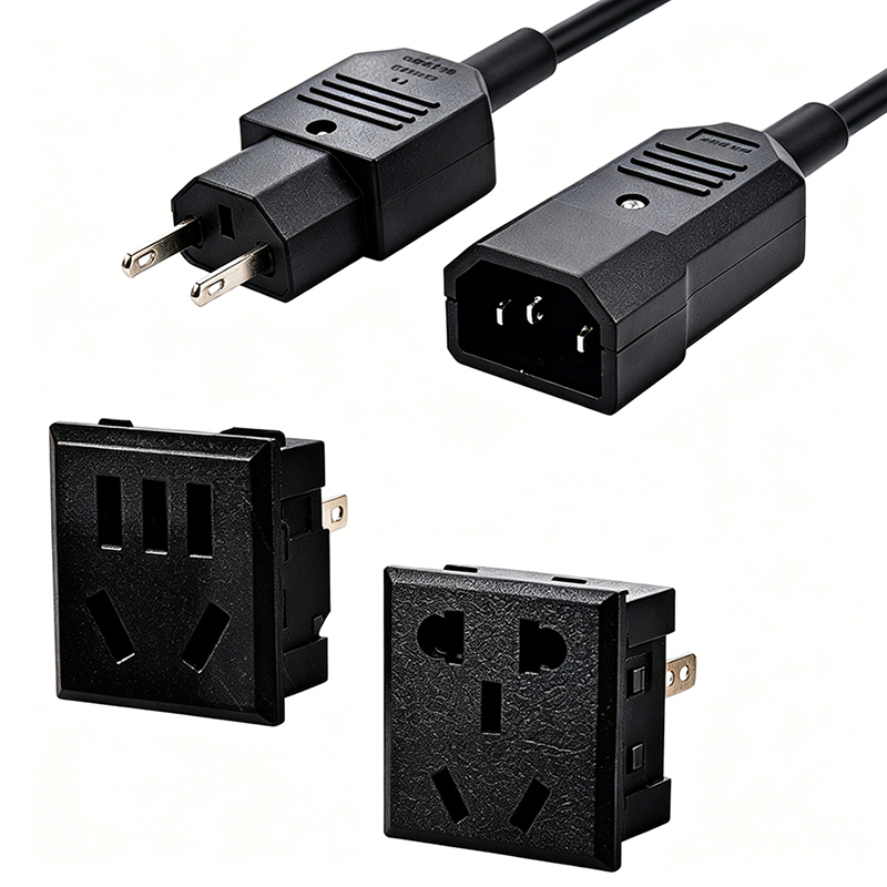IEC 60320 AC Power Socket 10A 1500V Panel Mount for UPS Systems