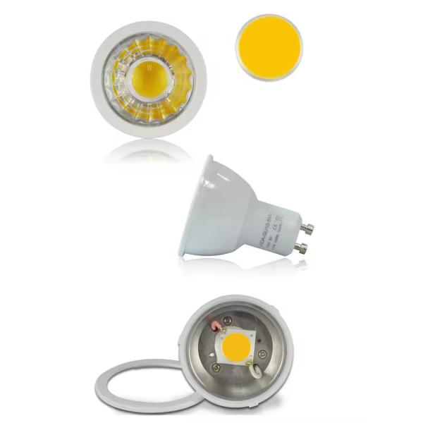 COB GU10 7W Dimmable Led Spotlight Cup 600Lm Suitable for -20 50C Working Temperature