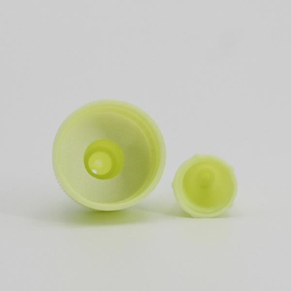 Plástico ilumine - a garrafa de empacotamento verde 24mm Flip Top Cap