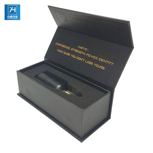 SGS ISO Black 250gsm Flip Top Essence Liquid Packaging Box