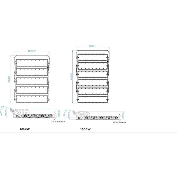 LED Flood Lights Sosen LED driver IP66 CRI>83Ra Outdoor 250W 150LPW SMD5050 efficient