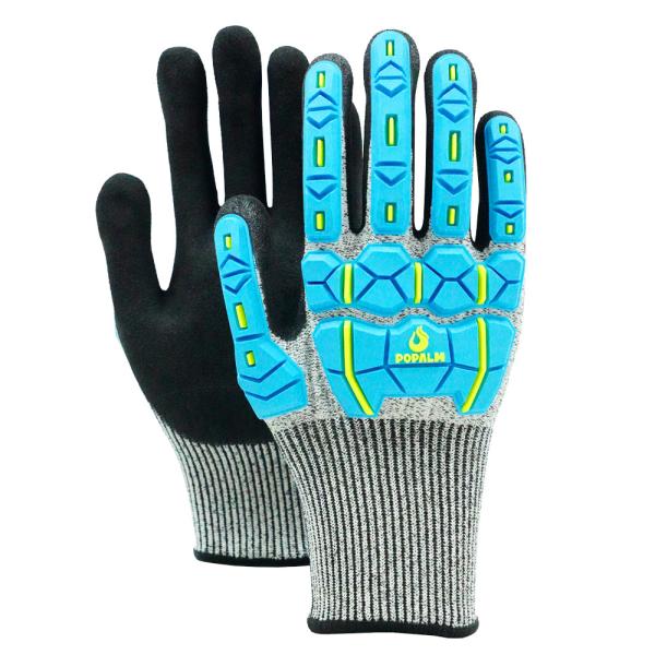 Superior 13 Gauge Cut Proof TPR Safety Gloves Nitrile Coated Oil Industrial Work Gloves For Heavy Duty