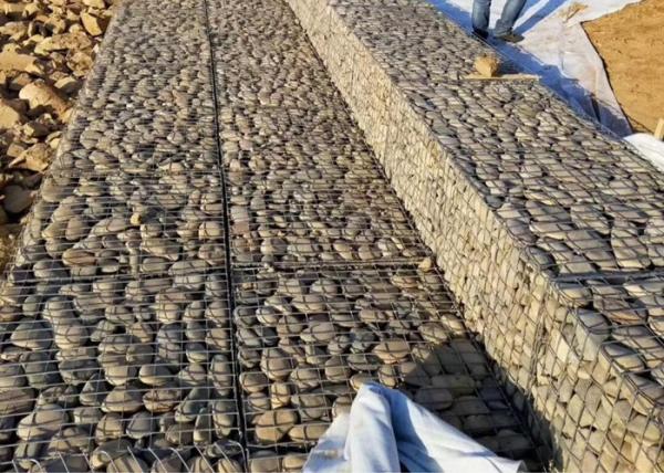 Cestas de alumínio de Galfan Gabion do zinco, proteção soldada da erosão das cestas de Gabion do fio