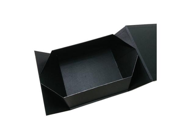 Recyclable Black Wrapping Folding Paper Gift Box For Clothes Or Shoes Packaging