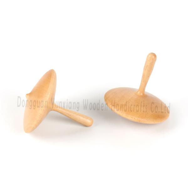 Custom Wooden Spin Tops Gyroscopes Montessori Sensory Toys