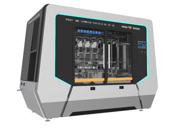 Máquina de enchimento automática de pistão de 16 bocas de controlo PLC de alta velocidade