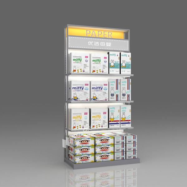Lighted Paper Product Showcase Maternity Display Cabinet Branded Store Interior Design Display Racks For Shops