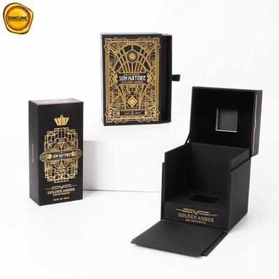 Teste padrão do ouro de Luxry que imprime a caixa personalizada do perfume de Fragance Packaing do cartão do projeto