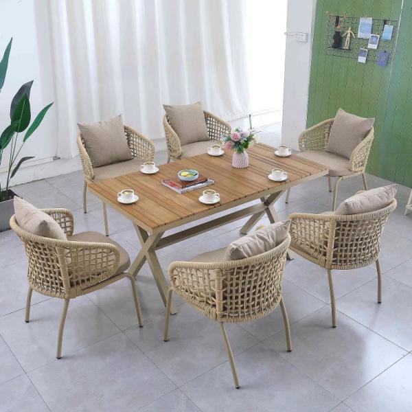 NO Folded Design Garden Outdoor Furniture Table and Chair Dining Set with Customized Color