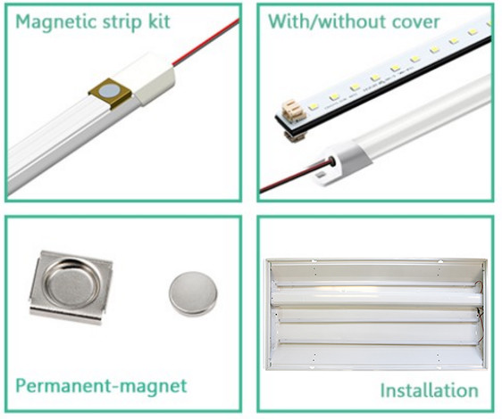 4ft 2 Strips Magnetic Led Retrofit Kit With UL And Premium DLC Listed