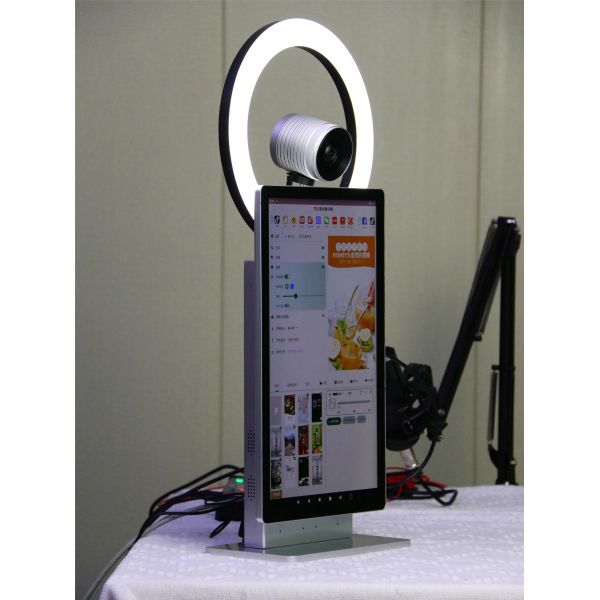 MJK 15.6 Inch Interactive FHD 10 Point Capacitive Touch Android Desktop Advertising Screen Live Streaming Equipment