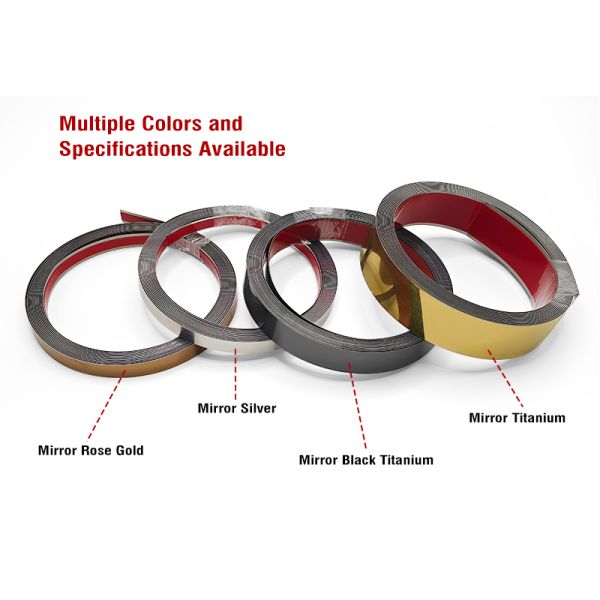 Wholesale Stainless Steel Decorative Strips for Background Walls Drill-Free Self-Adhesive Edge Banding for Walls and Ceilings