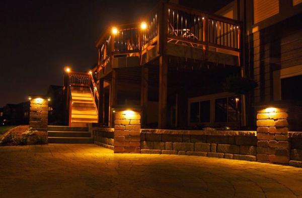 6 LED Hardscape Lights for illuminate retaining wall light 12V Led Step Light of Low Voltage brick Led Stair Lighting