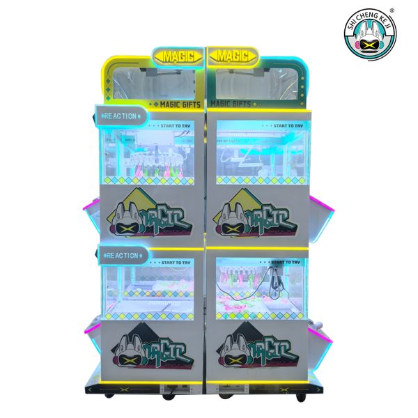 Plastic Metal Coin Operated Claw Machine Multicolor Plush Toys And Amusement Machines