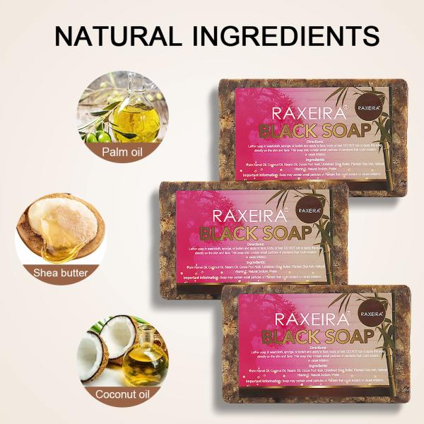 Цветки пахнут органической Handmade кожей мыла облегчая африканское черное мыло ванны