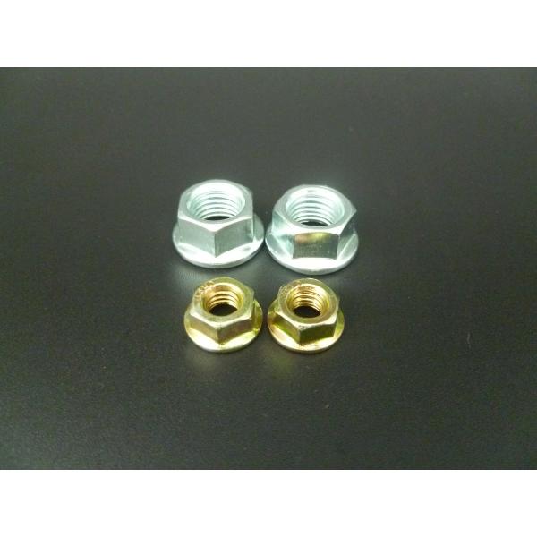 Hex Flange nut DIN EN 1661 ISO 4161 Yellow Zinc Plated M20-2.5 Size range Grade 4.8-12.8