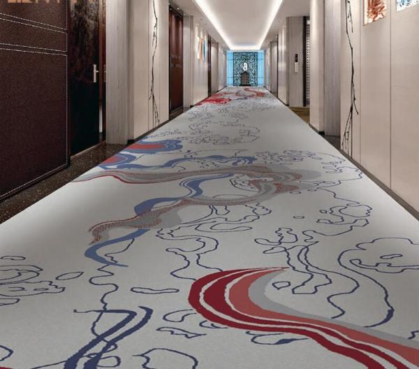 Hotel Full Pave Nylon Commercial Floor Mat Fireproof 4m Width