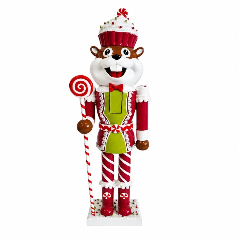 Custom Candy Cane Mouse Nutcracker
