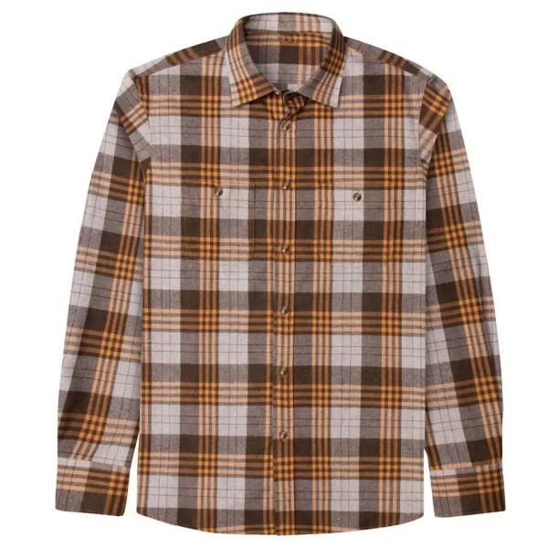                  Men′s Flannel Plaid Shirts Button Down Regular Fit Long Sleeve Casual Shirts Pure Cotton             