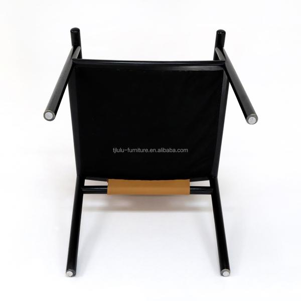 Vintage Luxury Artistic Customized PU Leather Upholstery Solid Wood Dining Chair for Restaurant Specific