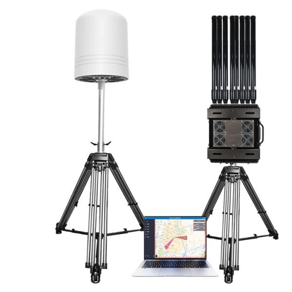 Détecteur de drones fixe de 6 GHz, analyseur de spectre RF, portée de 10 km