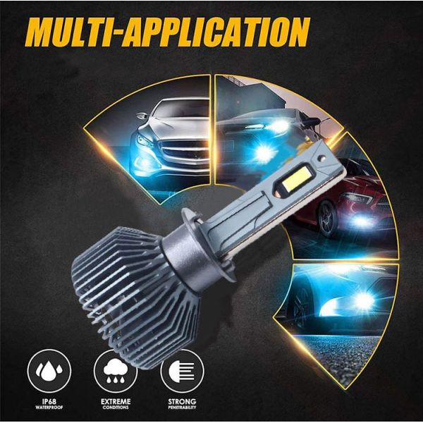 New 160W 6500K Universal H1 Car LED Headlight Bulb with 11000LM