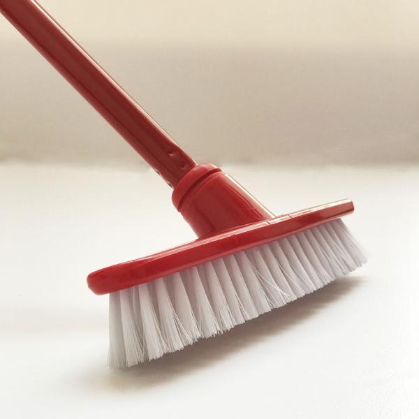 Floor Scrub Brush With Long Handle 48 Stiff Bristle Shower Deck Brush