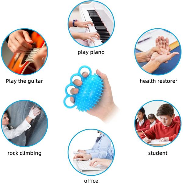 Silicone TPE Hand Exercise Ball Finger Therapy Ball Stress Relief Grip Strength Ball