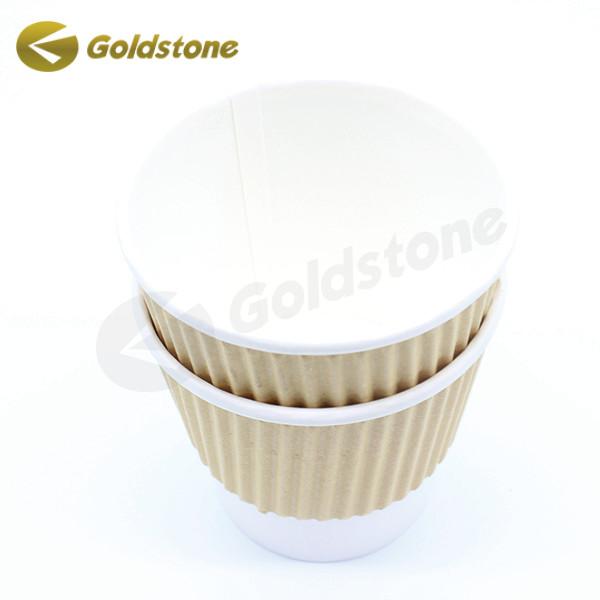 Custom Size Brown Kraft Paper Cup 12 Oz Ripple Cups Customizable Branding