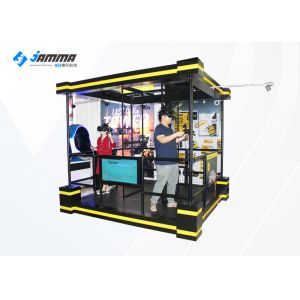 Simulador de la realidad virtual de la máquina de HTC VIVE con los juegos del tiroteo de VR