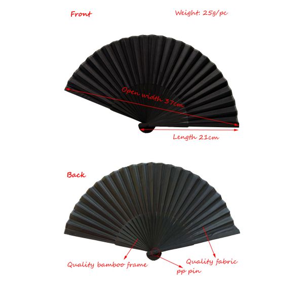 High Quality Portable Silk Folding Hand Fan Bamboo Fans for Wedding Decoration