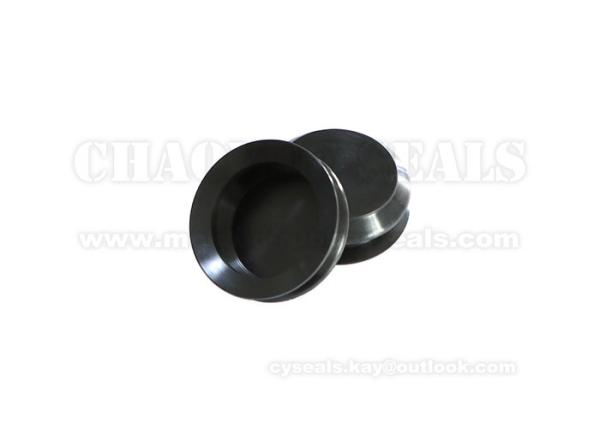 Black Nitrile NBR Rubber End Caps Oil Resistance Diameter 90mm Height 30mm