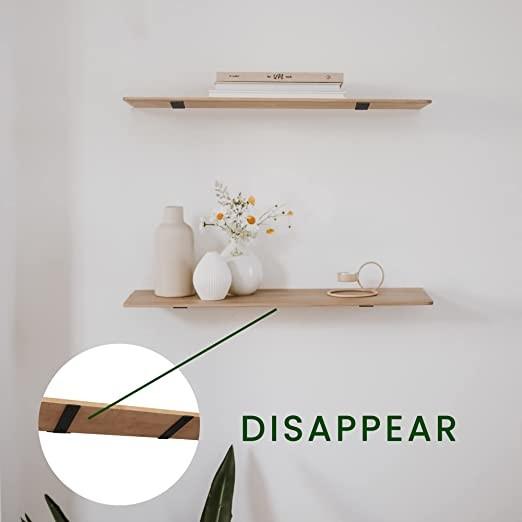 Black Carbon Steel Heavy Duty Hidden Shelf Brackets for Concealed and Durable Support