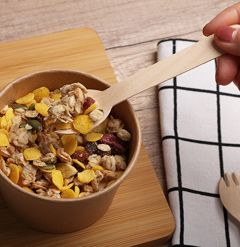 Recyclable Wooden Disposable Cutlery Set Eco Friendly Utensils 160mm