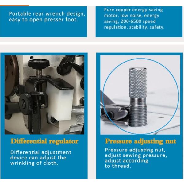 High Speed Cap Overlock Sewing Direct Drive Industrial Sewing Machine