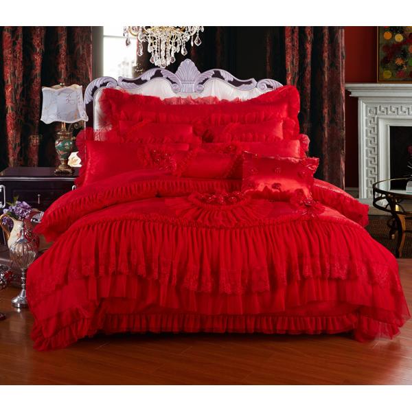 60 Count High End Шнурка Постельное белье Jacquard ткань Королева 100% органического хлопка листовки наборы