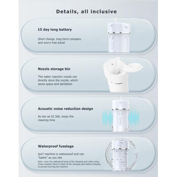 190ml Tank Hygiene Hand Held Water Flosser Electric Teeth Whitening Cleaning Device