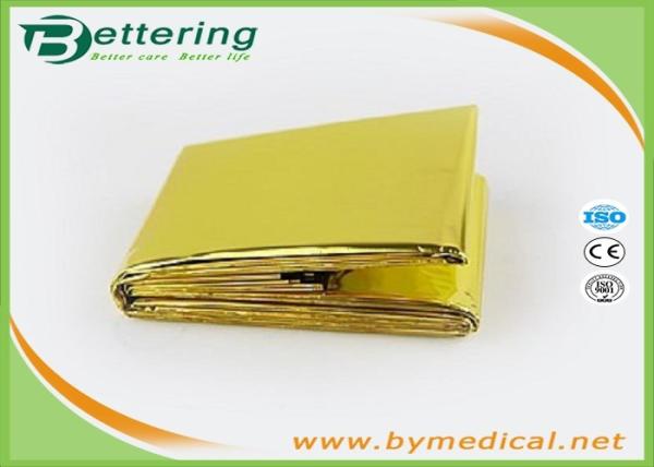 Waterproo Foil Survival Blanket , Thermal Rescue Blanket Golden / Silver Colour
