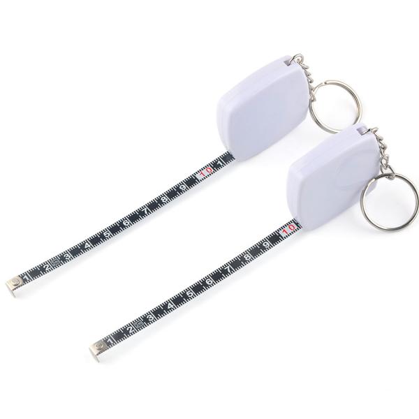 ferramenta essencial acessível de medição da fita do corpo de 2m Mini Keyring Black Steel Gift relativa à promoção