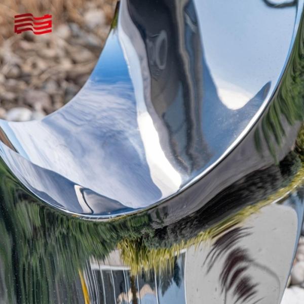 Large Mobius H6 Stainless Steel Sculpture Abstract Outdoor Art for Contemporary Decor