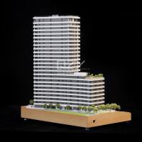 Modelo do Centro de Televisão da BBC Modelo de Arquitetura Acrílica em Miniatura 1/150