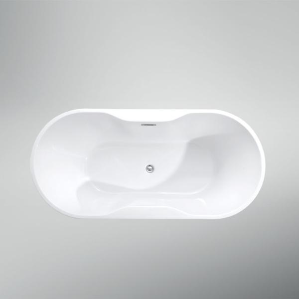 Hand Control Narrow Rim Border Popular Designs Ellipse Acrylic Freestanding Bathtub