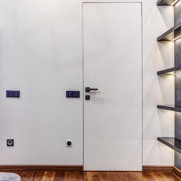 Melamine Bedroom Wooden Interior Doors Panel Solid Core White Primer Modern