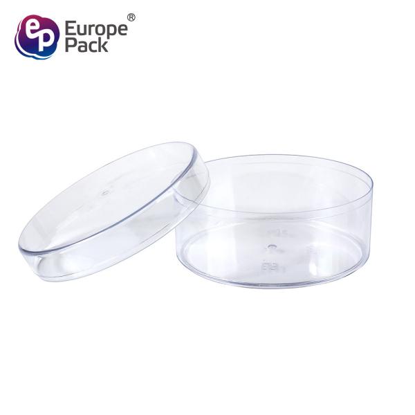 Food Containers with Lids Round Plastic Food Grade Disposable Cake Packing Food PS Can Print Customized Logo on The Cup