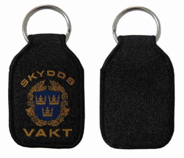 Embroidery PMS Custom Woven Keychain pantone Merrow Border