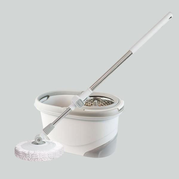 Microfiber Floor Cleaning Mop Swivel Spinning 360 Rotating Spin Magic Mop With Plastic Bucket