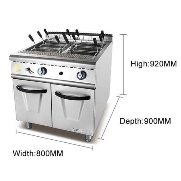 Большая емкость резервуара Быстрое питание Кухонное оборудование для потребления газа СПГ/ГН 1.58/2.28КгГазПастоварка с шкафом/ч